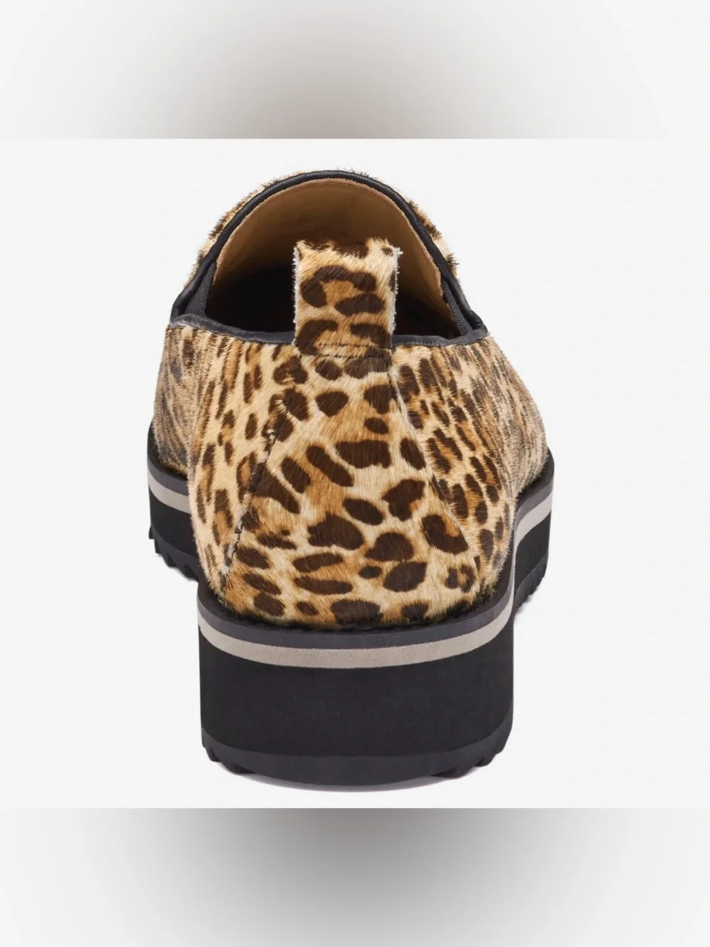 Johnston & Murphy Leopard-Print Slip-On Loafer in Tan and Black - Picture 3 of 4